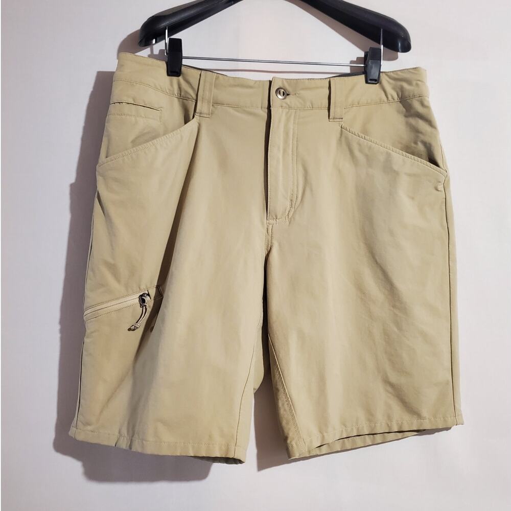 Patagonia Mens Quandary 10" Hiking Shorts Size 34 Khaki Trail Nylon Gorpcore